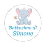 100 pz Etichette Bomboniere (Battesimo/ Nascita/ Comunione/ Cresima)-Adesivi Bomboniera-Lol T-shirt