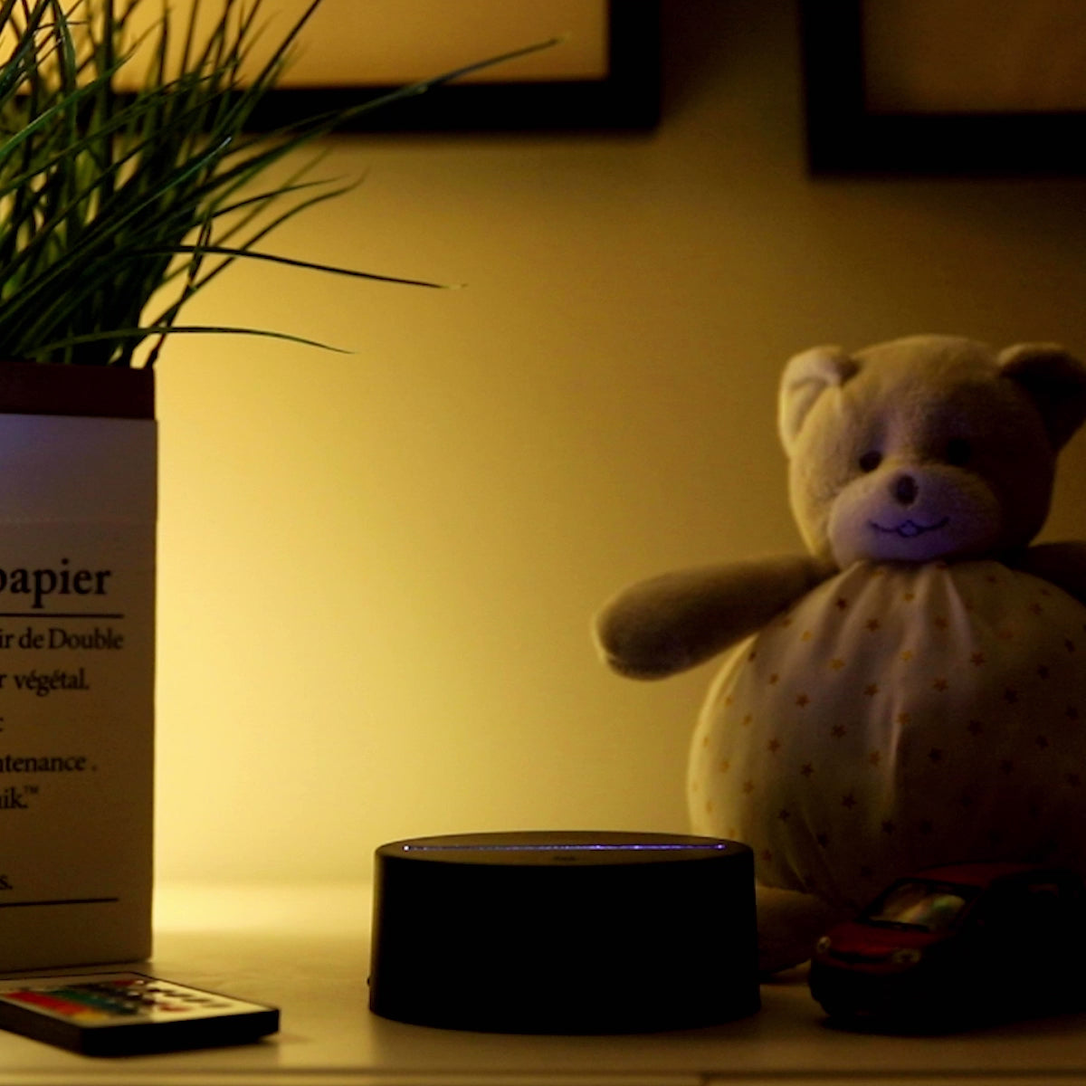 Luce notturna per bambini personalizzata con base LED in legno