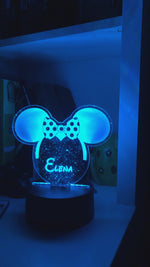 Lampada Led Personalizzata con nome a forma di Orecchie Minnie