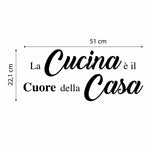Adesivi per muro cucina - La cucina è il cuore della casa-Adesivi decorativi-Lol T-shirt