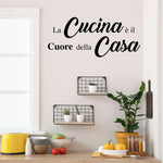 Adesivi per muro cucina - La cucina è il cuore della casa-Adesivi decorativi-Lol T-shirt