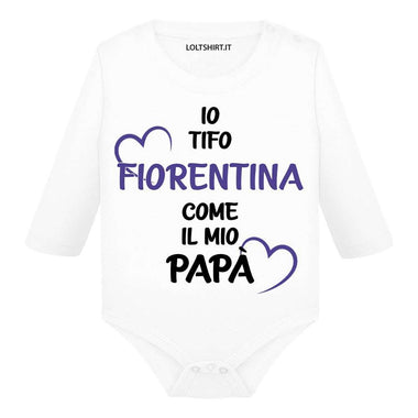 Body per Neonato Io tifo Fiorentina come il mio papà