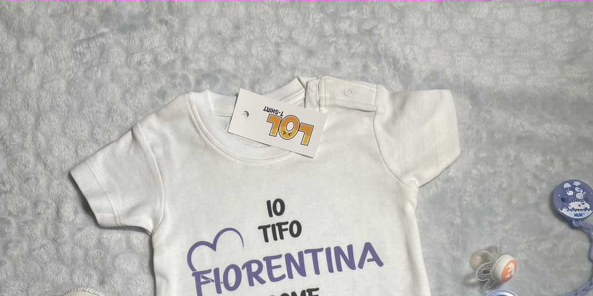 Io tifo Fiorentina come il mio papà  Body Neonato Manica Corta – Lol T- shirt