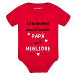 Body Neonato - Io e Mamma Siamo D’Accordo: Papà Sei il Migliore-Body per bimbi-Lol T-shirt