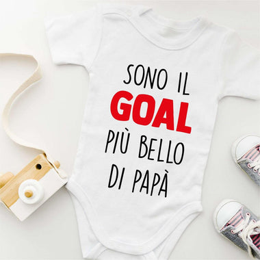 Body Neonato "Sono il Goal più Bello di Papà" - Idea Regalo per Neo-Papà-Body per bimbi-Lol T-shirt