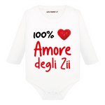 Body per Neonato 100% Amore degli zii-Body per bimbi-Lol T-shirt