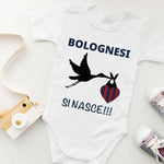 Body per Neonato Bolognesi si nasce-Body per bimbi-Lol T-shirt