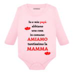 Body per Neonato Io e mio papà abbiamo una cosa in comune: amiamo tantissimo la mamma-Body per bimbi-Lol T-shirt