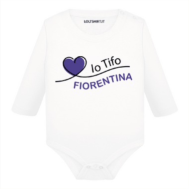Body per Neonato Io tifo Fiorentina-Body per bimbi-Lol T-shirt
