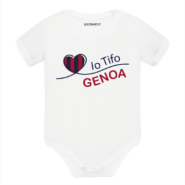 Body per Neonato Io tifo Genoa-Body per bimbi-Lol T-shirt