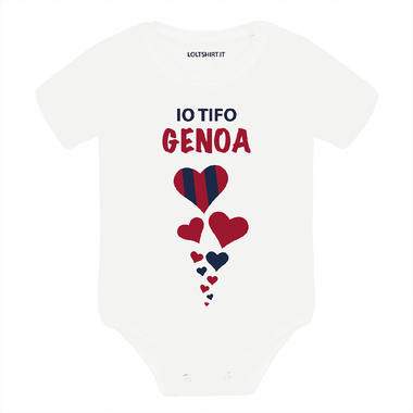 Body per Neonato Io tifo Genoa-Body per bimbi-Lol T-shirt