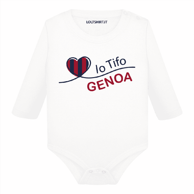 Body per Neonato Io tifo Genoa-Body per bimbi-Lol T-shirt
