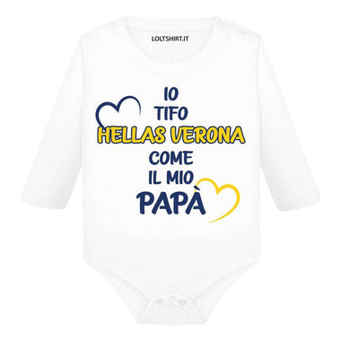 Body per Neonato Io tifo Hellas Verona come il mio papà-Body per bimbi-Lol T-shirt