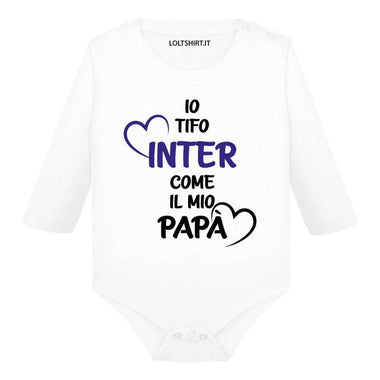 Body per Neonato Io tifo Inter come il mio papà-Body per bimbi-Lol T-shirt