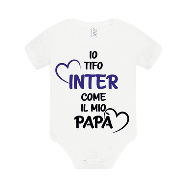 Body per Neonato Io tifo inter come il mio papà-Body per bimbi-Lol T-shirt
