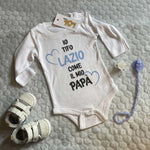 Body per Neonato Io tifo Lazio come il mio papà-Body per bimbi-Lol T-shirt