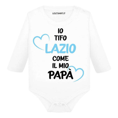 Body per Neonato Io tifo Lazio come il mio papà-Body per bimbi-Lol T-shirt