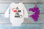 Body per Neonato Io tifo Milan come il mio papà-Body per bimbi-Lol T-shirt