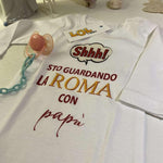 Body per Neonato Io tifo Roma come il mio papà-Body per bimbi-Lol T-shirt