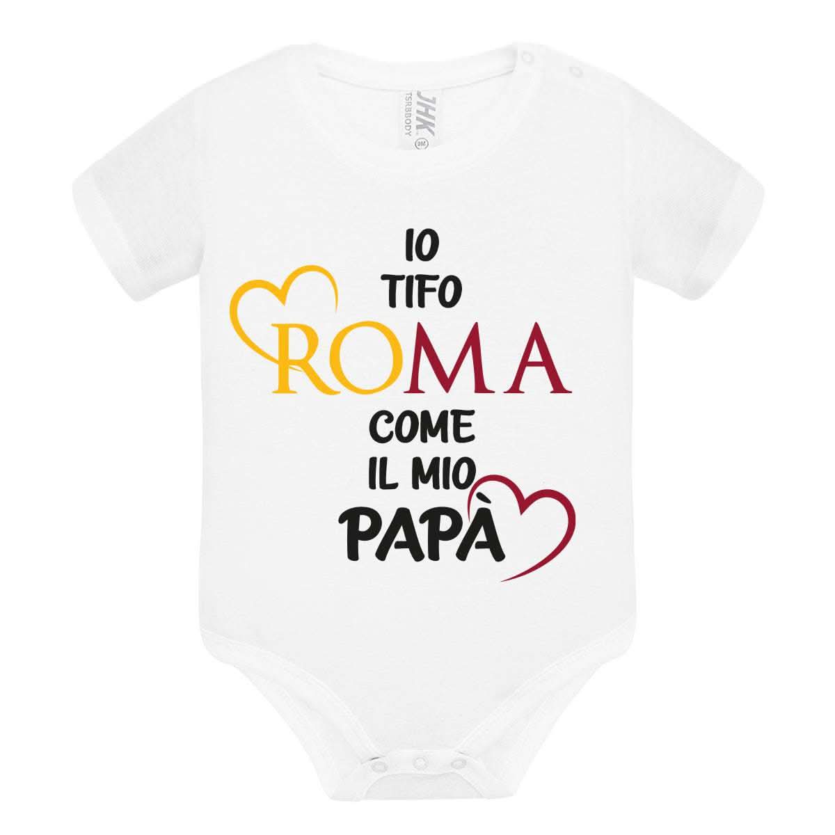 Body per Neonato Io tifo Roma come il mio papà-Body per bimbi-Lol T-shirt