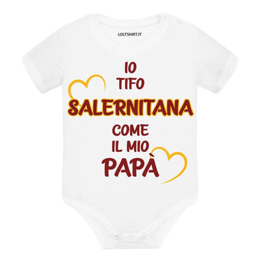 Body per Neonato Io tifo Salernitana come il mio papà-Body per bimbi-Lol T-shirt