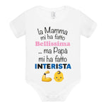 Body per Neonato La mamma mi ha fatto bellissimo/a ...ma papà mi ha fatto interista-Body per bimbi-Lol T-shirt