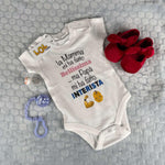 Body per Neonato La mamma mi ha fatto bellissimo/a ...ma papà mi ha fatto interista-Body per bimbi-Lol T-shirt
