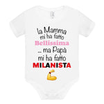 Body per Neonato La mamma mi ha fatto bellissimo/a ...ma papà mi ha fatto milanista-Body per bimbi-Lol T-shirt