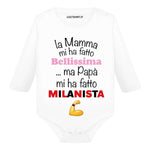 Body per Neonato La mamma mi ha fatto bellissimo/a ...ma papà mi ha fatto milanista-Body per bimbi-Lol T-shirt