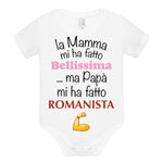 Body per Neonato La mamma mi ha fatto bellissimo/a ...ma papà mi ha fatto romanista-Body per bimbi-Lol T-shirt