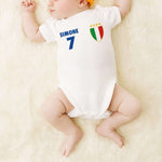 Body per Neonato Nazionale Calcio Italiana (NOME e NUMERO PERSONALIZZABILE)-Body per bimbi-Lol T-shirt