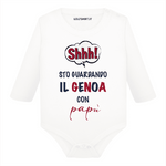 Body per Neonato Shh sto guardando il Genoa con papà-Body per bimbi-Lol T-shirt