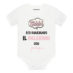 Body per Neonato Shh sto guardando il Palermo con papà-Body per bimbi-Lol T-shirt