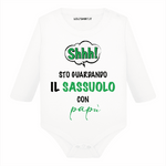 Body per Neonato Shh sto guardando il Sassuolo con papà-Body per bimbi-Lol T-shirt