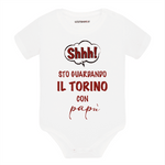 Body per Neonato Shh sto guardando il Torino con papà-Body per bimbi-Lol T-shirt