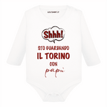 Body per Neonato Shh sto guardando il Torino con papà-Body per bimbi-Lol T-shirt