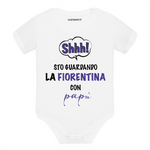 Body per Neonato Shh sto guardando la Fiorentina con papà-Body per bimbi-Lol T-shirt