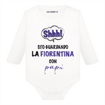 Body per Neonato Shh sto guardando la Fiorentina con papà-Body per bimbi-Lol T-shirt