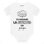 Body per Neonato Shh sto guardando la Juventus con papà-Body per bimbi-Lol T-shirt