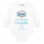 Body per Neonato Shh sto guardando la Lazio con papà-Body per bimbi-Lol T-shirt