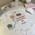 Body per Neonato Shh sto guardando la Roma con papà-Body per bimbi-Lol T-shirt