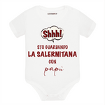Body per Neonato Shh sto guardando la Salernitana con papà-Body per bimbi-Lol T-shirt