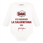 Body per Neonato Shh sto guardando la Salernitana con papà-Body per bimbi-Lol T-shirt