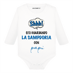 Body per Neonato Shh sto guardando la Sampdoria con papà-Body per bimbi-Lol T-shirt