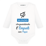 Body per Neonato Silenzio sto guardando Empoli con papà-Body per bimbi-Lol T-shirt