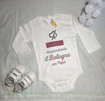 Body per Neonato Silenzio sto guardando il Bologna con papà-Body per bimbi-Lol T-shirt