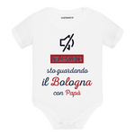 Body per Neonato Silenzio sto guardando il Bologna con papà-Body per bimbi-Lol T-shirt