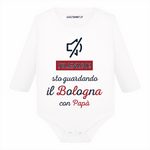 Body per Neonato Silenzio sto guardando il Bologna con papà-Body per bimbi-Lol T-shirt