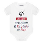 Body per Neonato Silenzio sto guardando il Cagliari con mio papà-Body per bimbi-Lol T-shirt