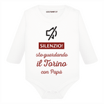 Body per Neonato Silenzio sto guardando il Torino con papà-Body per bimbi-Lol T-shirt